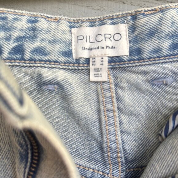 Pilcro Anthropologie Light Wash Denim Midi Skirt | Size 10 - Picture 4 of 9